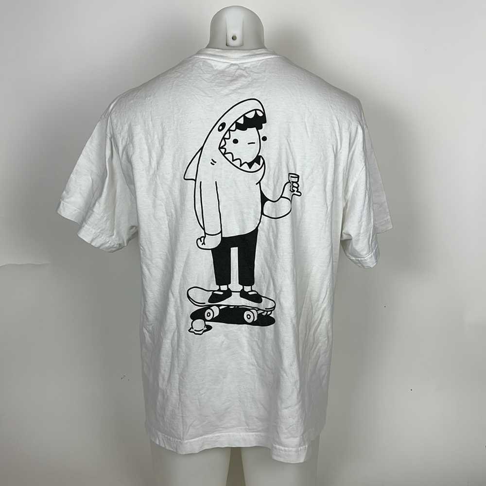 Doodle Print T’shirt White Mens Size XL